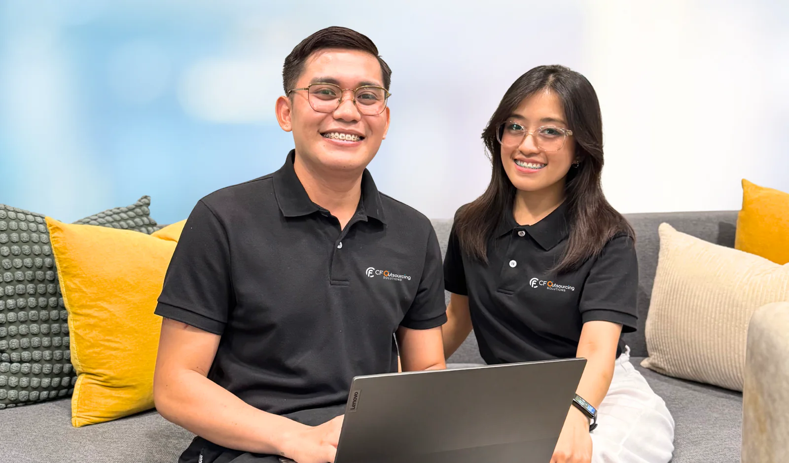 CF team members collaborating in the Philippines office