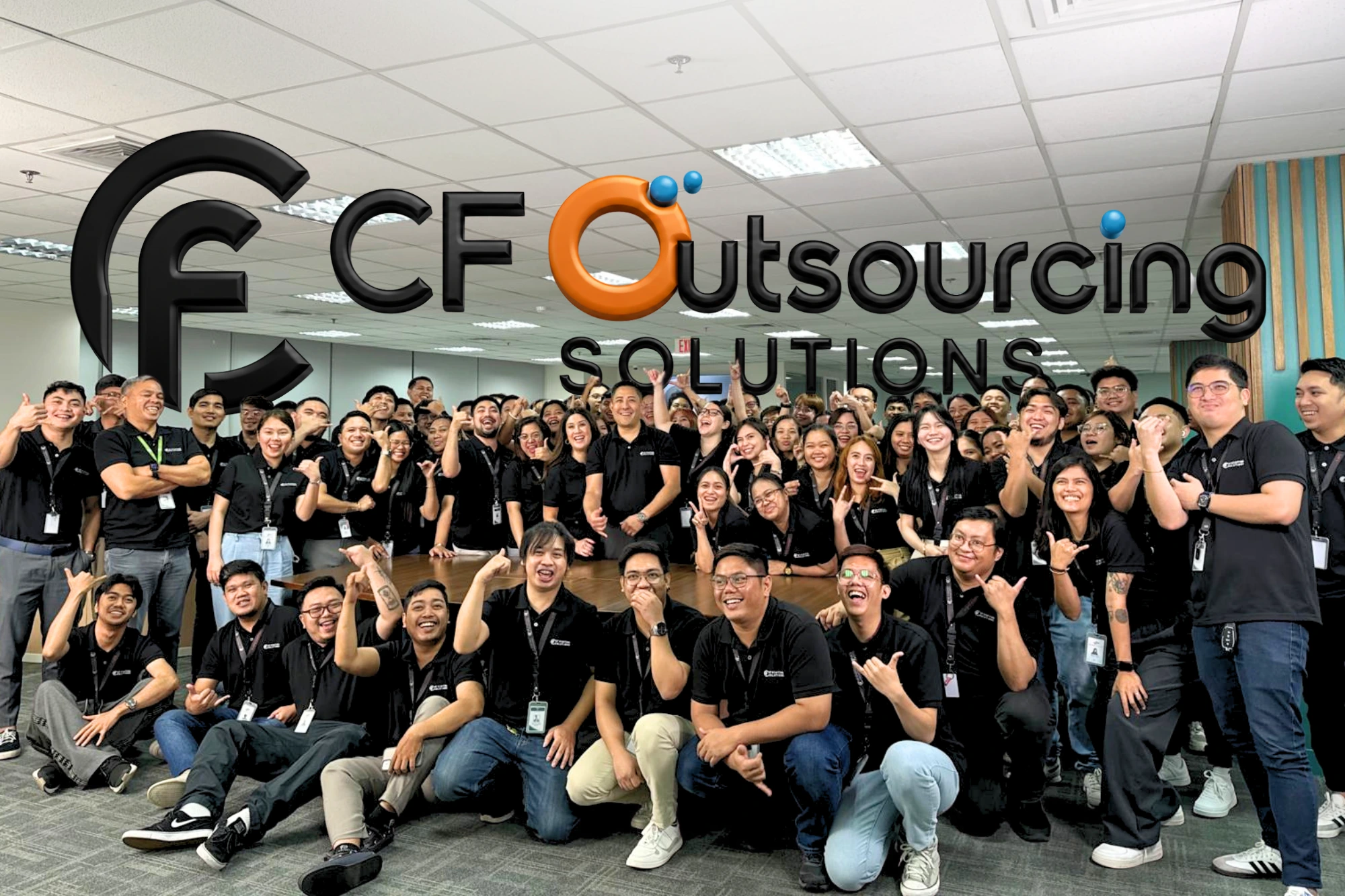 Max and Anne, CF Outsourcing leaders, in the Philippines operations office