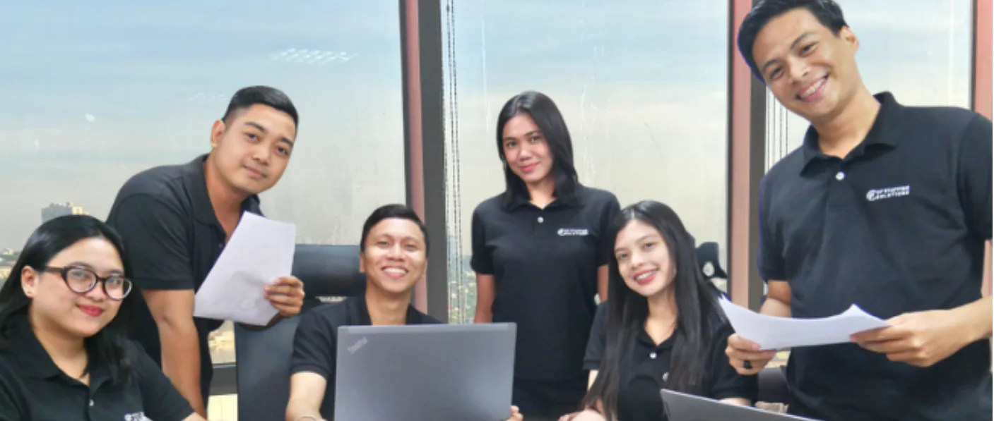 CF team members working together in the Philippines operations office