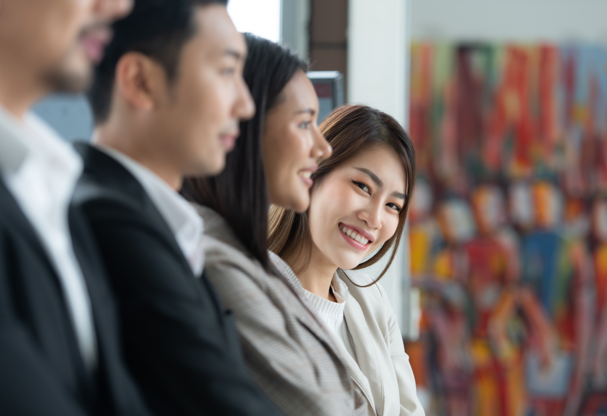 CF Outsourcing Solutions team collaborating in a modern office – professional outsourcing services in the Philippines for U.S. clients in IT, healthcare, and customer support. We are the top outsourcing company in the Philippines.