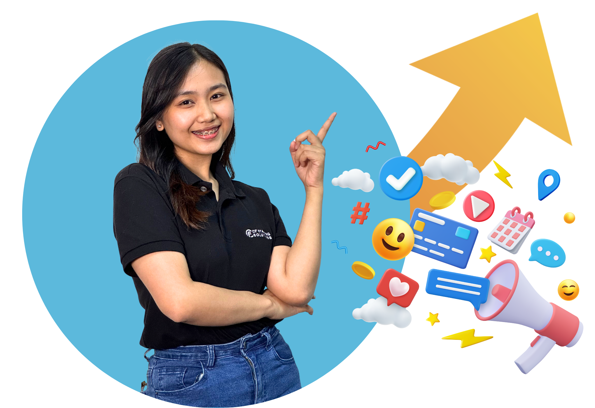 CF Outsourcing Solutions team collaborating in a modern office – professional outsourcing services in the Philippines for U.S. clients in IT, healthcare, and customer support. We are the top outsourcing company in the Philippines.