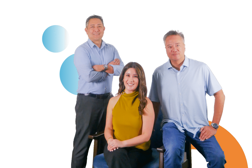 Three business owners of CF Outsourcing Solutions